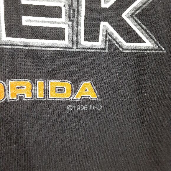 Harley Davidson 1996 Daytona Beach Bike Week Single Stitch T-Shirt XL USA Tee - Picture 4 of 10